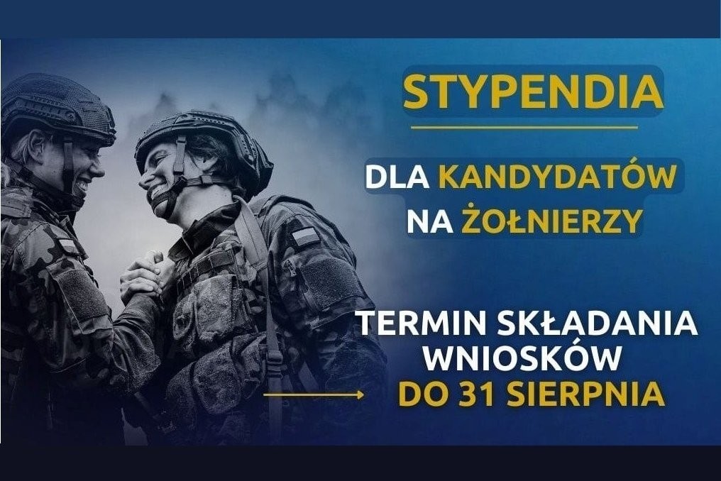 Plakat informujący o terminie składania wniosków.