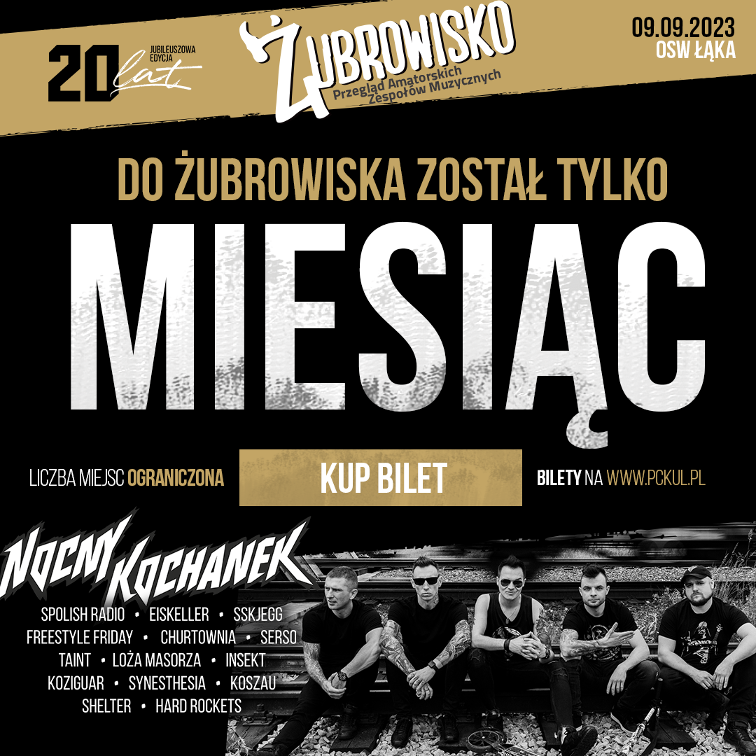 Grafika z informacją, że do żubrowiska pozostał miesiąc.