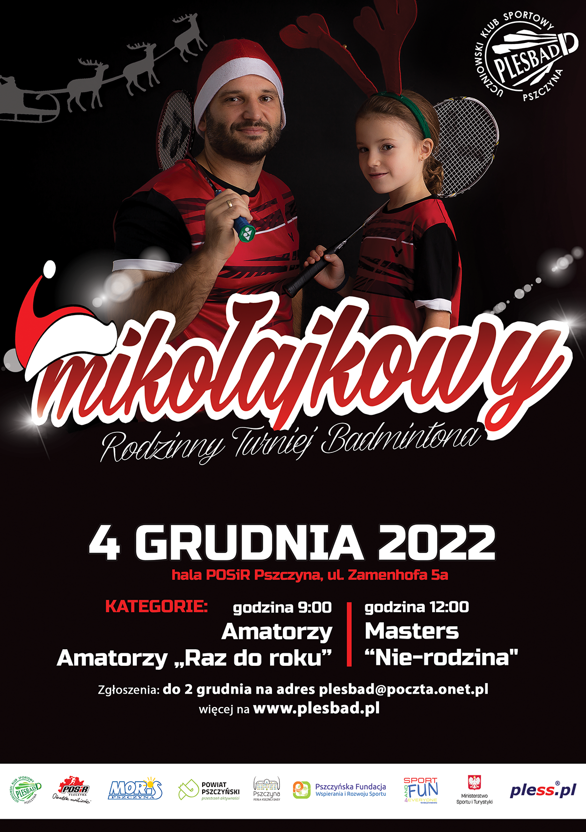 Plakat informujący o turnieju, informacje w treści tekstu.