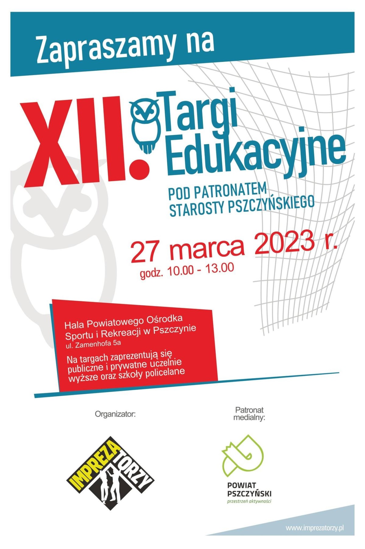Plakat informujący o targach edukacyjnych.