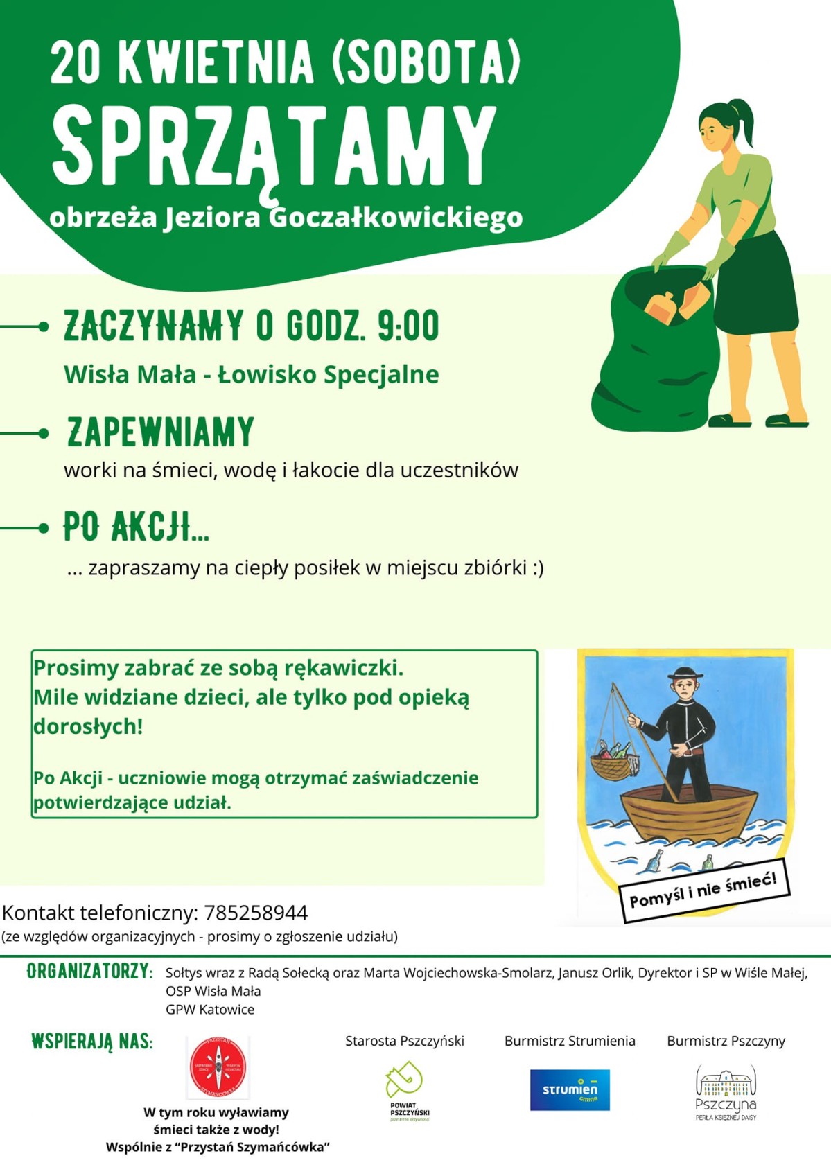 Plakat informujący o akcji, treść w tekście.