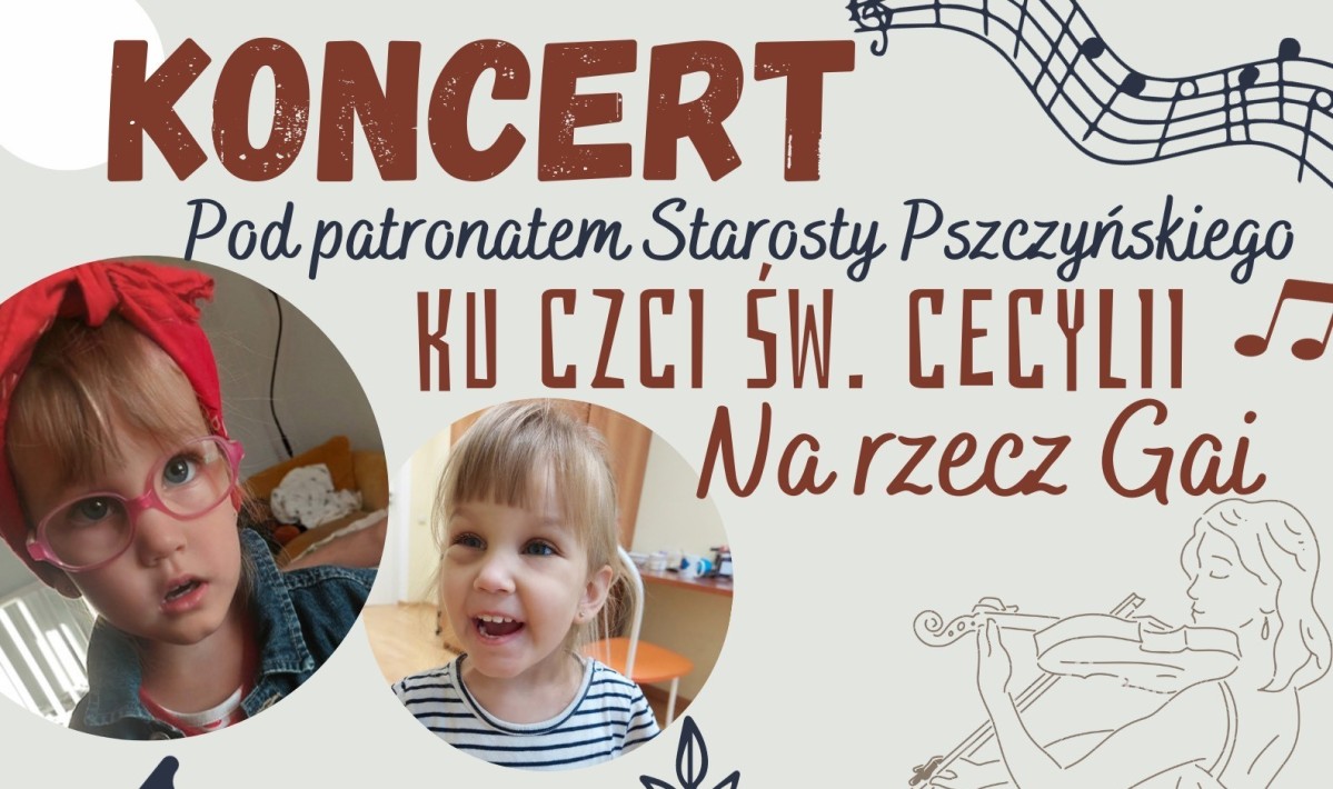 Plakat z informacjami o koncercie i zdjęciem Gai