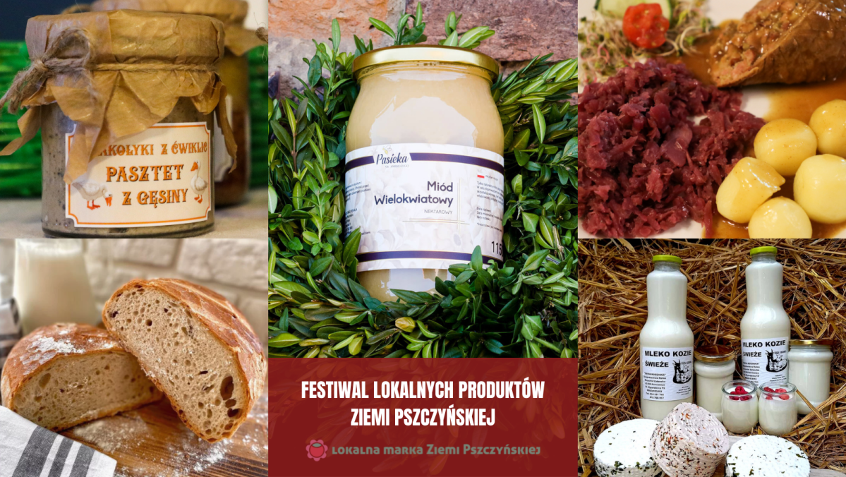 Zdjęcia kilku produktów posiadających lokalną markę.