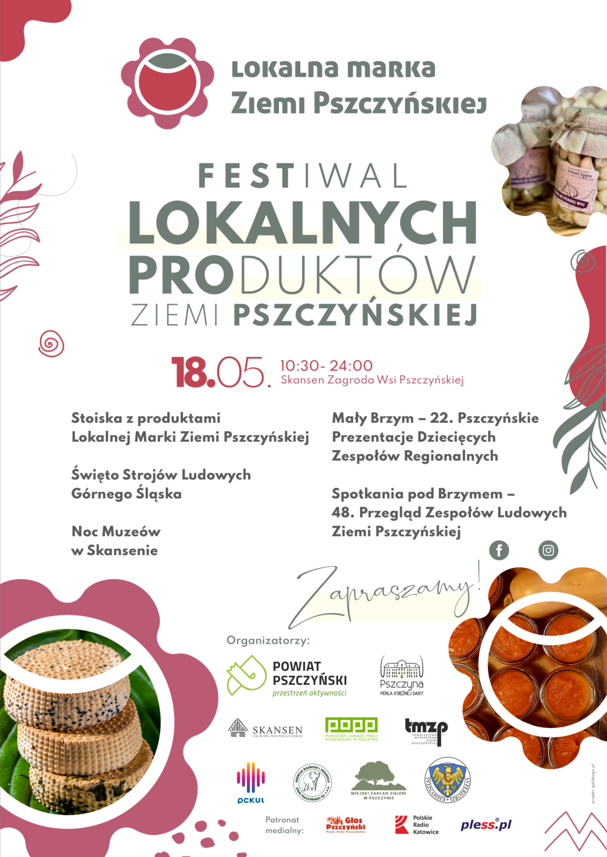 Plakat z informacją o wydarzeniach, treść w tekście.