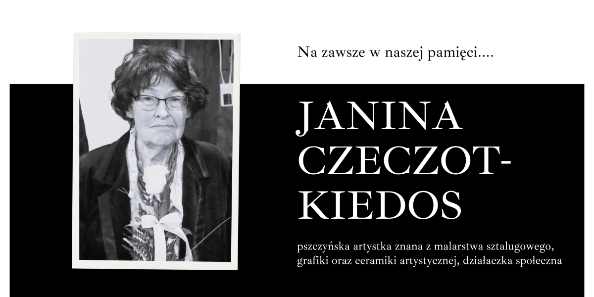 Grafika ze zdjęciem zmarłej.