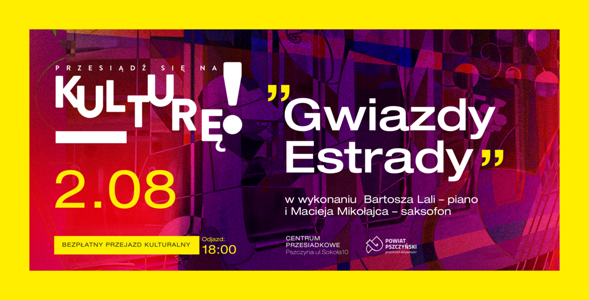 Grafika promująca projekt przesiądź się na kulturę.