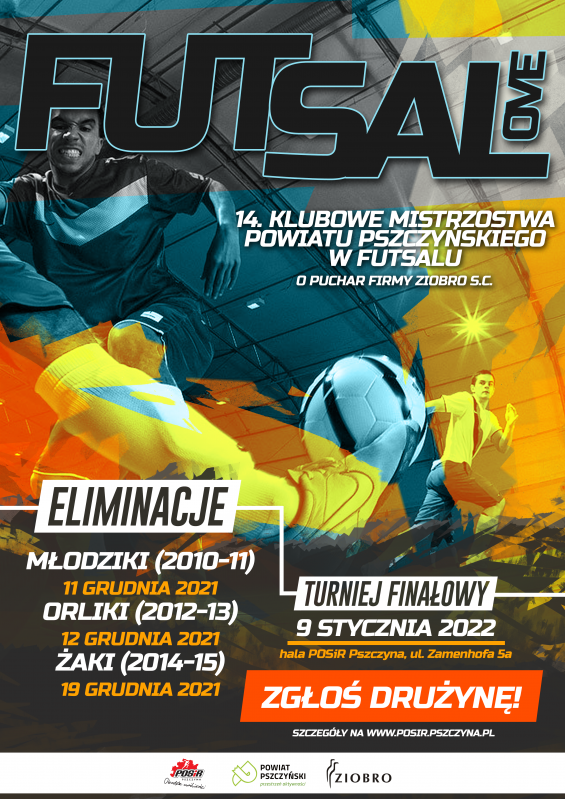 Plakat dotyczący KMPP w Futsalu.