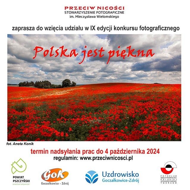 Plakat informujący o konkursie.
