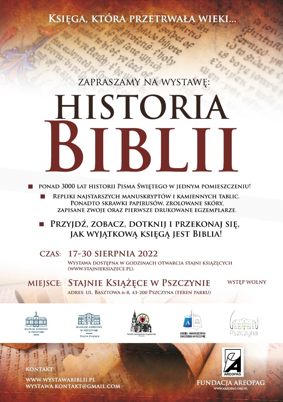 Plakat informujący o wydarzeniu, informacje w treści.
