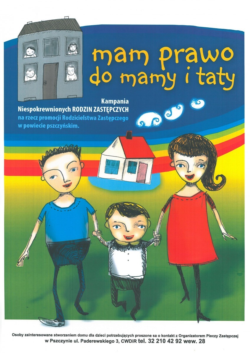 Mam prawo do mamy i taty - plakat