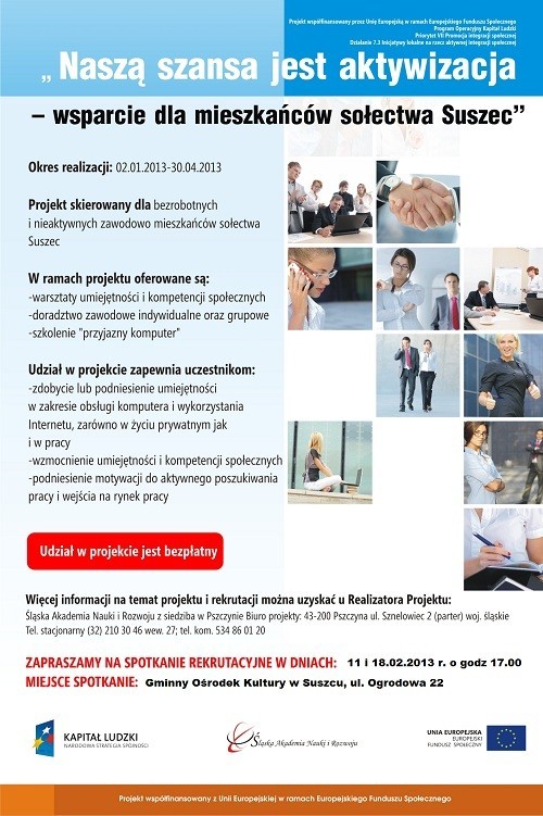 Naszą szansą jest aktywizacja - plakat