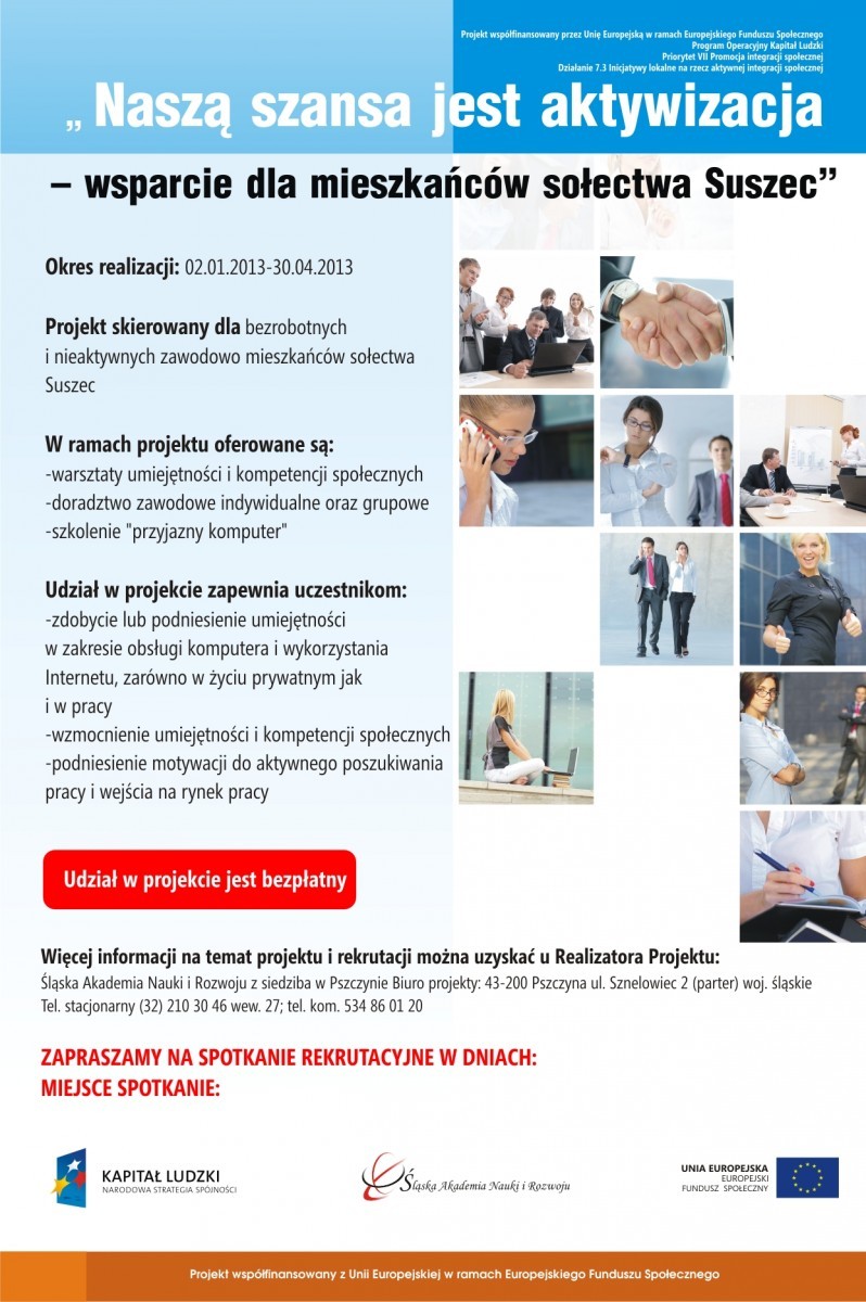 Plakat - Naszą szansą jest aktywizacja