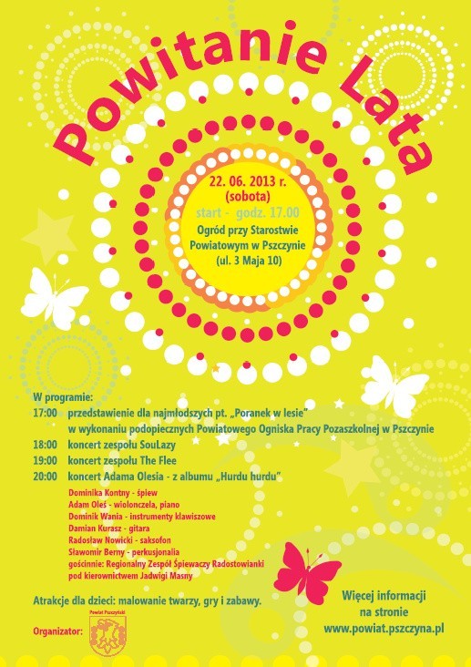 Powitanie lata - plakat