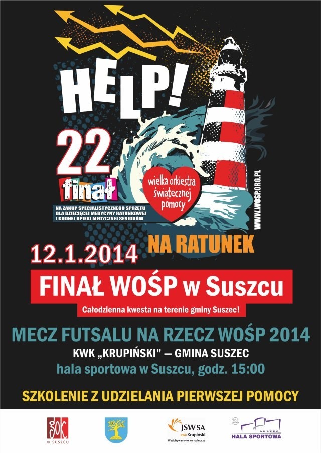 Plakat WOŚP Suszec
