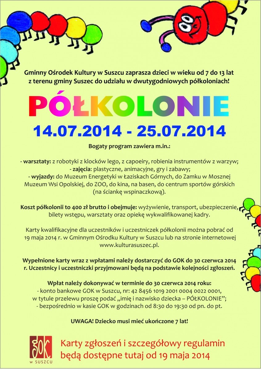 Półkolonie z GOKiem w Suszcu