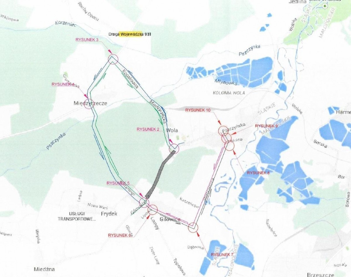 Mapka objazdu