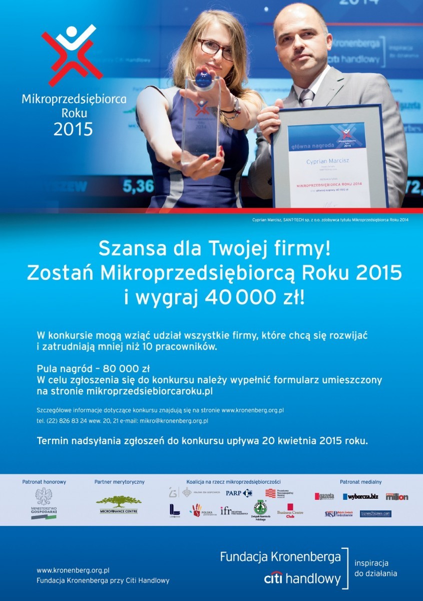 Mikroprzedsiębiorca Roku 2015 - plakat