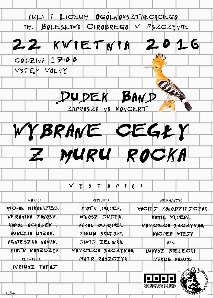 Plakat koncert Dudek Band