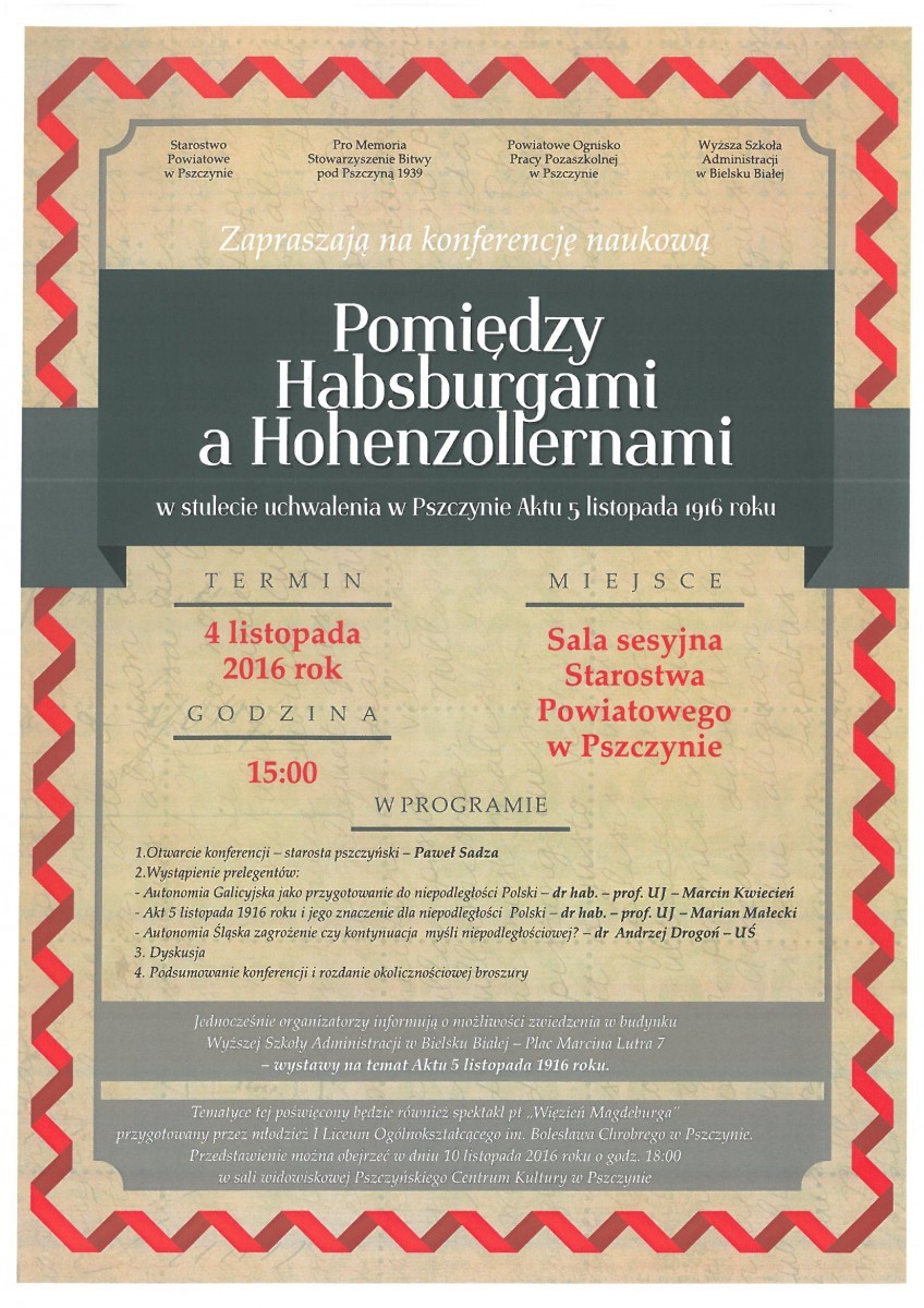 Zaproszenie na konferencję 4 listopada
