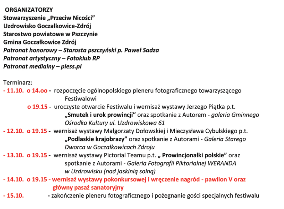 program festiwalu