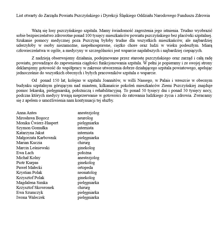 list lekarzy