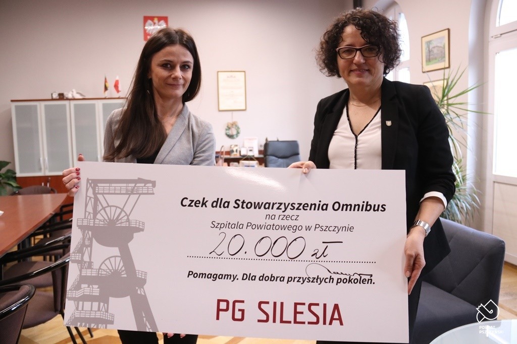 Czek na rzecz szpitala\