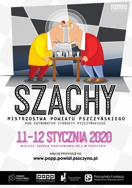 Plakat Mistrzostwa Powiatu w Szachach