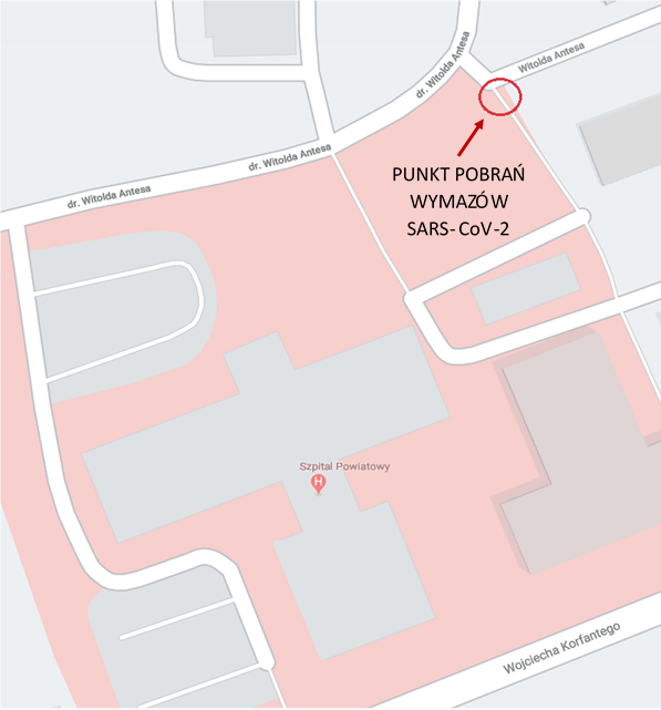 Mapka - punkt wymazowy