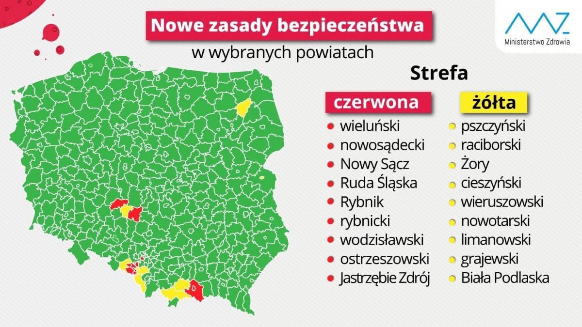 Mapka - zasady bezpieczeństwa w strefach