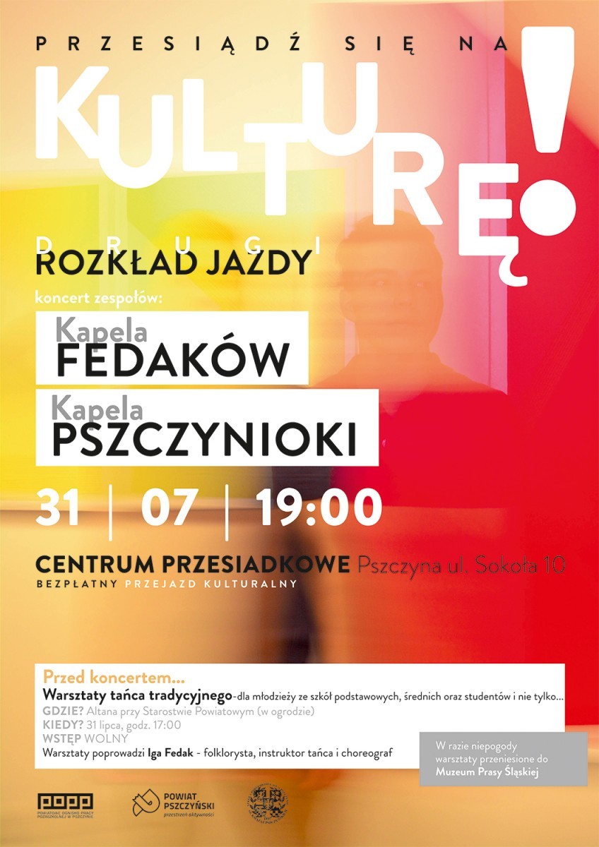 plakat przesiądź się na kulturę