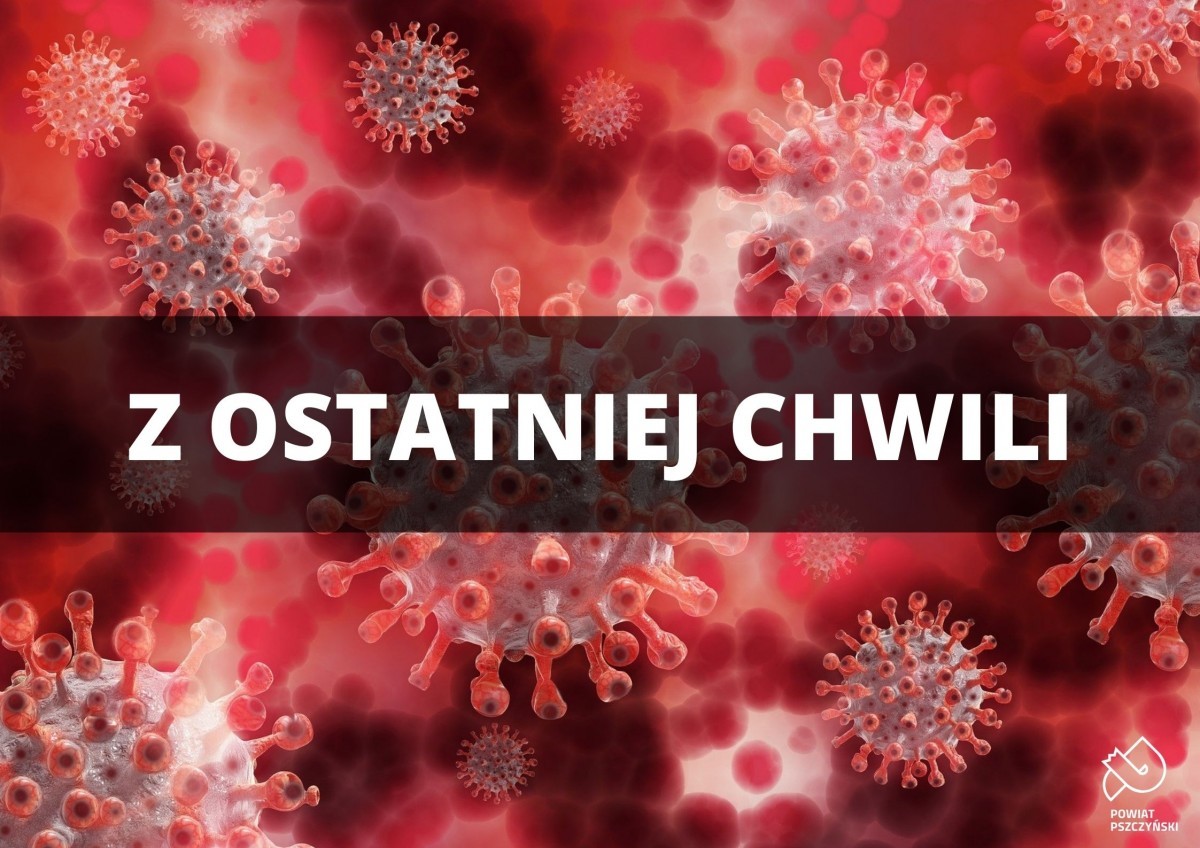 Grafika. Czerwone tło z napisem: z ostatniej chwili