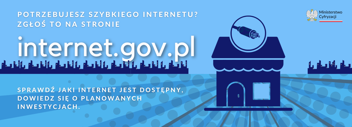 niebieski baner z napisaem internet.gov.pl