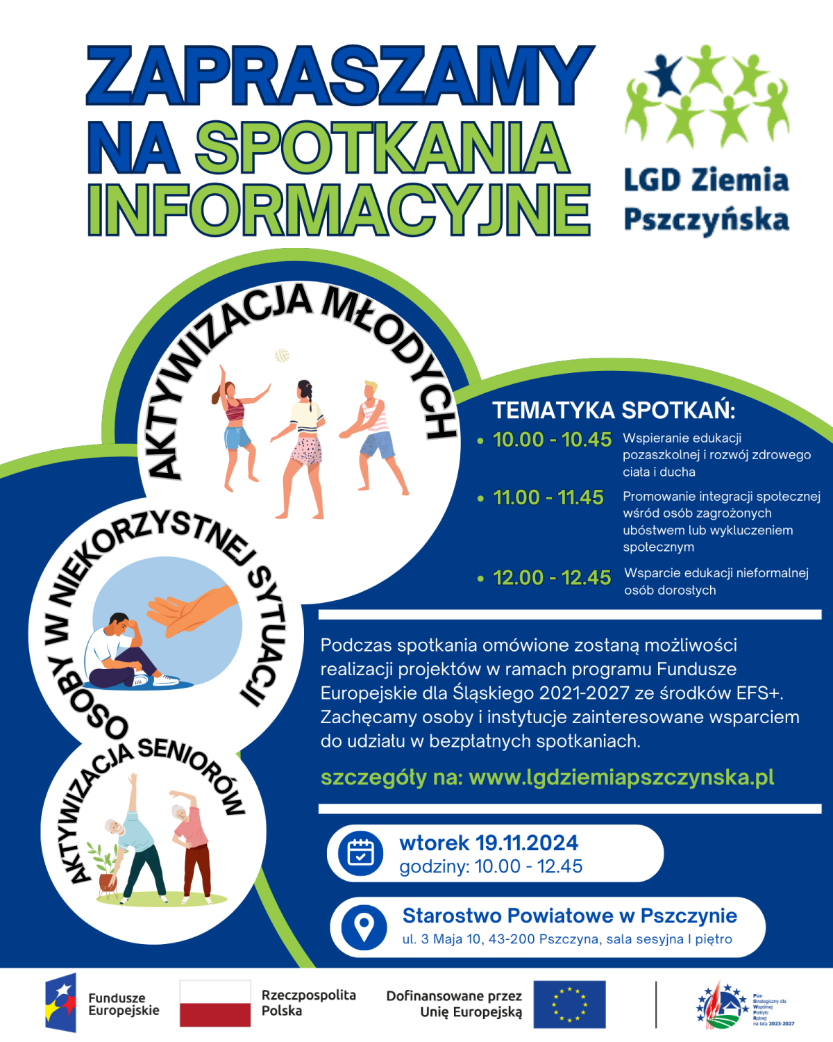 plakat z informacjami o spotkaniu